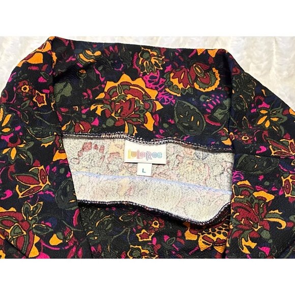 Women's LuLaRoe Floral Straight & Pencil Midi Skirt Polyester Blend Size Large - Picture 12 of 12